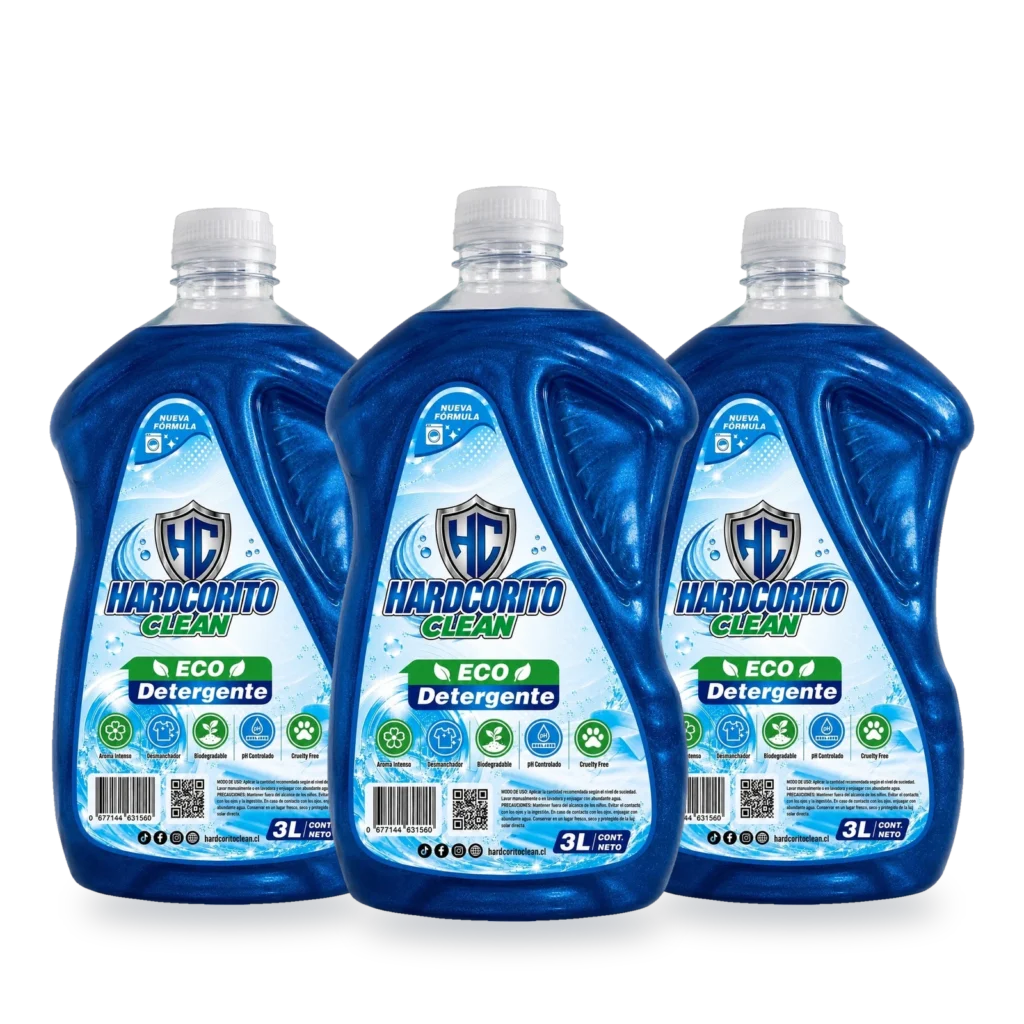 Tres botellas azules de 3 litros