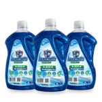 Tres botellas azules de 3 litros